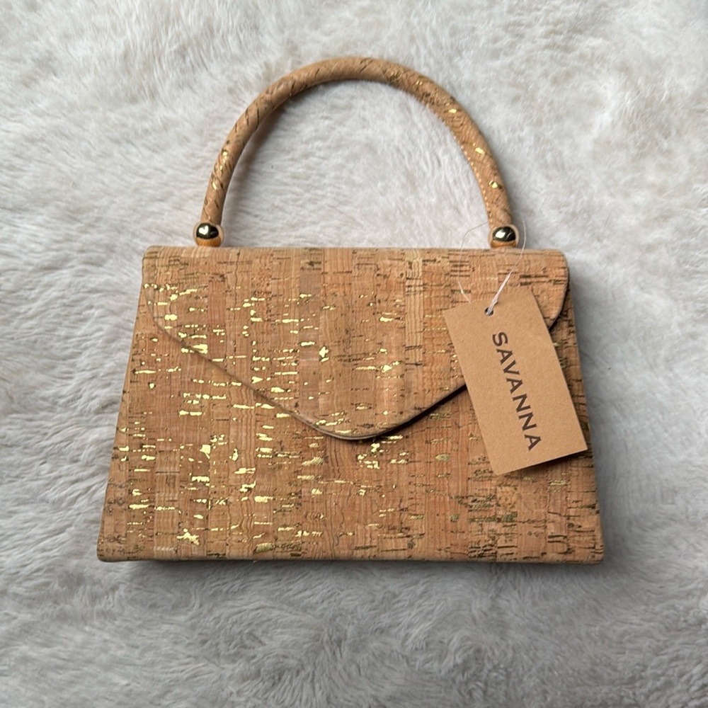 Savannah Gold and Tan Women's Bag